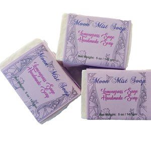 Lemongrass Sage - Homemade Handmade Soap Bar 5 ounce